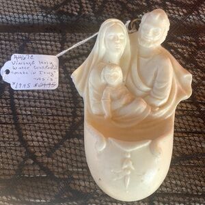 Holy family holy water wall pocket, made in Italy vintage